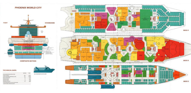 Cruise Vessel Phoenix world city Knud E. Hansen drawing