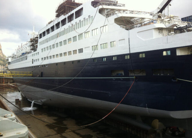 Cruise Vessel Saga Sapphire refit Knud E. Hansen