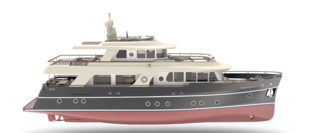 Design of 24 m Explorer type motor yachts by KNUD E. HANSEN