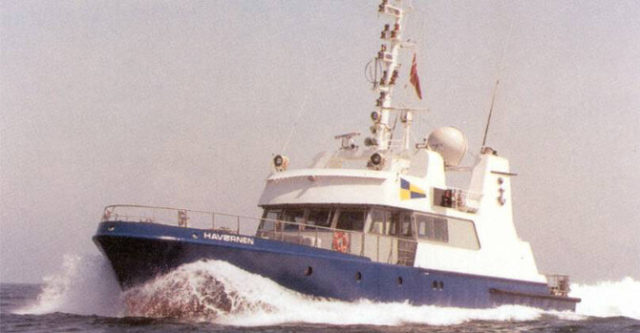 Design of fishery vessel Havornen
