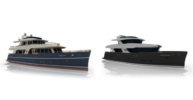Explorer type motor yachts 24 m KNUD E. HANSEN design