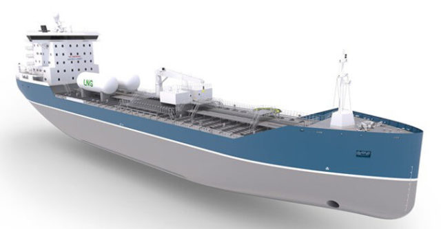 Concept design of 16000 DWT 19500 m Chemical Carrier