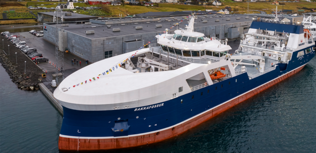 Live fish Carrier.Bakkafrost. 109 m. Bakkafossur